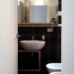 mobili bagno su misura in legno mobile lavabo in appoggio mensola specchio